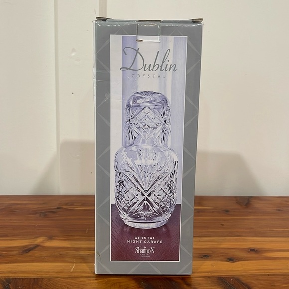 NIB Shannon Dublin Crystal Night Carafe Tumble Up - Picture 3 of 6